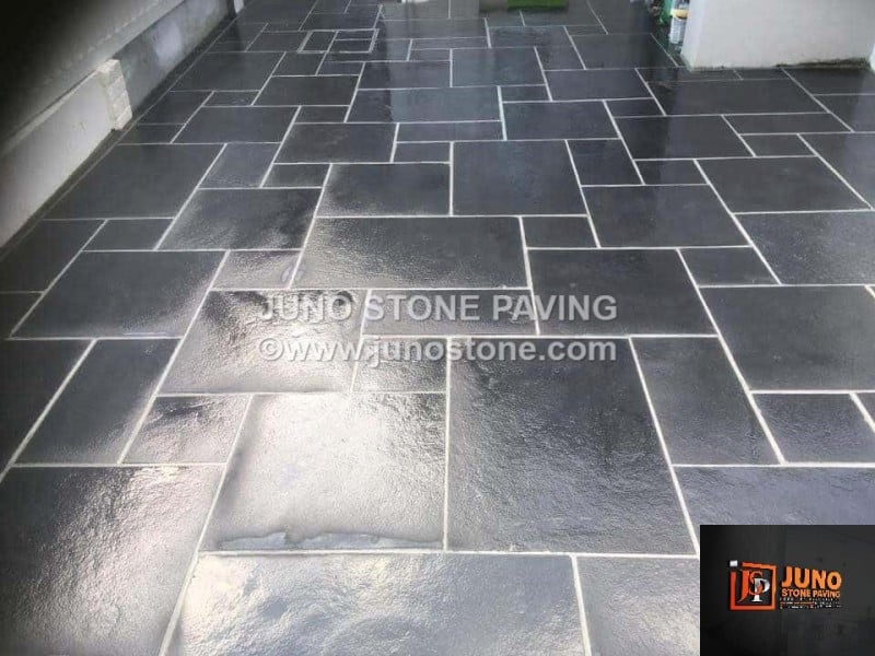 BLACK LIMESTONE PAVING SLABS JUNO STONE PAVING