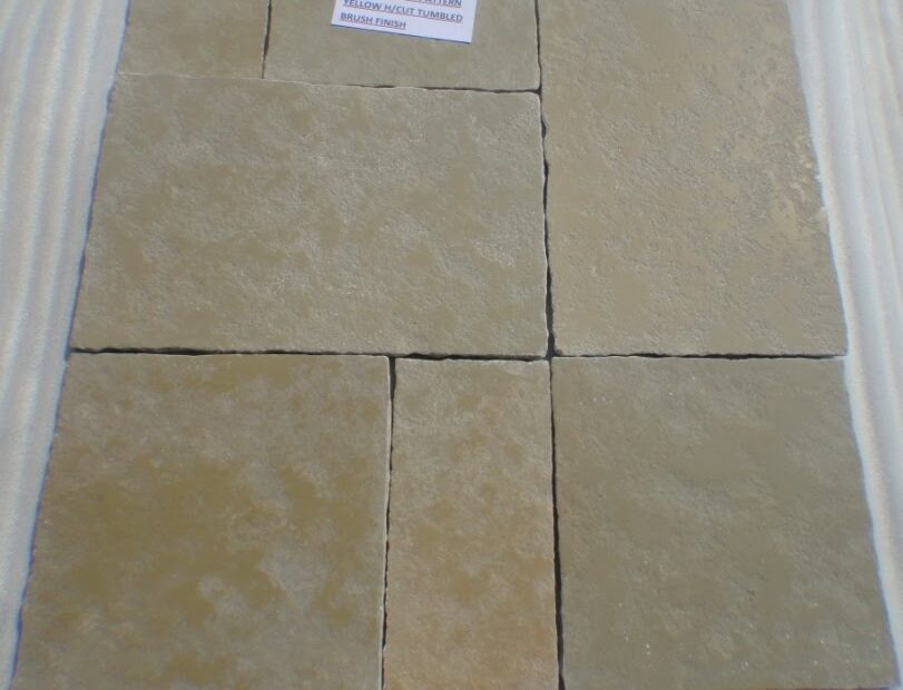 YELLOW HALF HONED TUMBLED BRUSHED